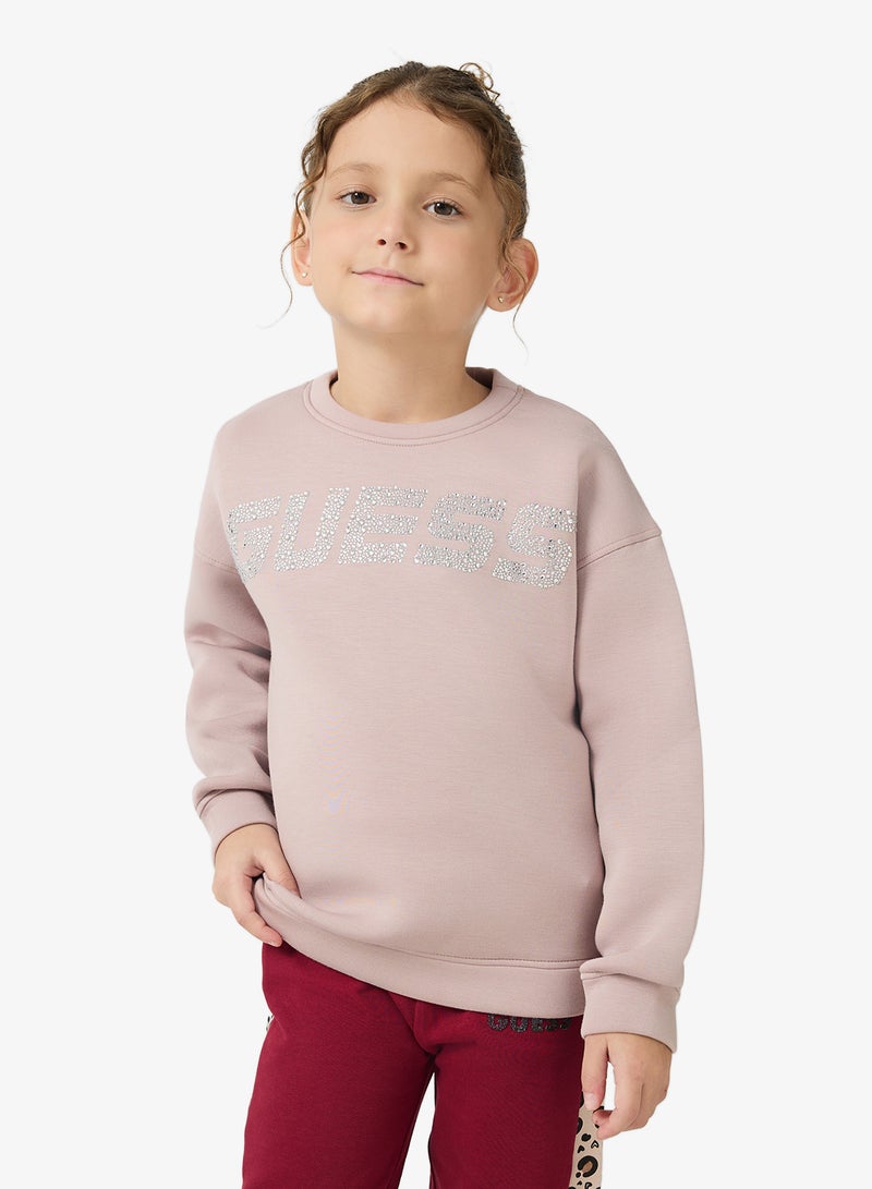 GUESS Kids Graphic Crew Neck Sweatshirt - Image 1